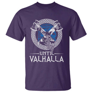 Funny Scottish Viking T Shirt Until Valhalla Vintage Scottish Flag Skull TS11 Purple Print Your Wear