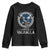 Funny Scottish Viking Youth Sweatshirt Until Valhalla Vintage Scottish Flag Skull TS11 Black Print Your Wear