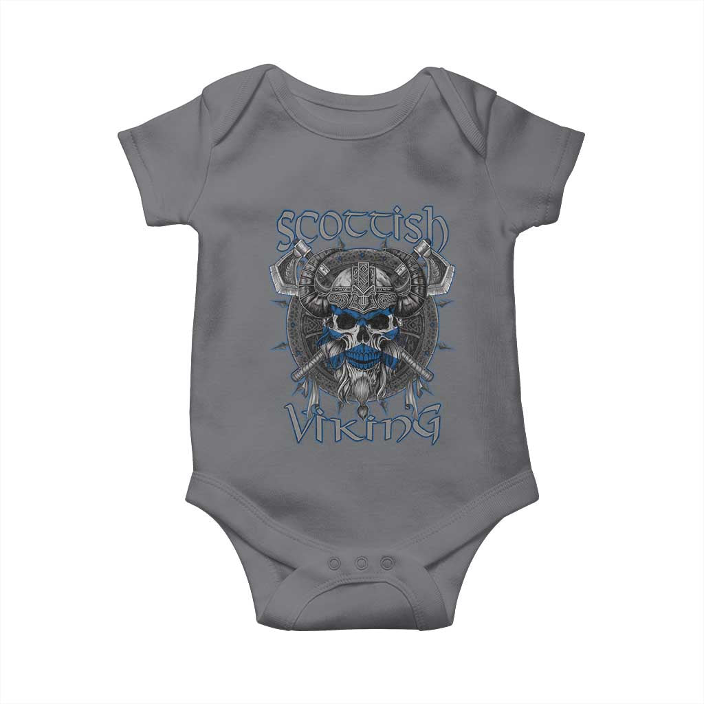 Scottish Viking Axes Celtic Knot Baby Onesie Scottish Flag TS11 Charcoal Print Your Wear