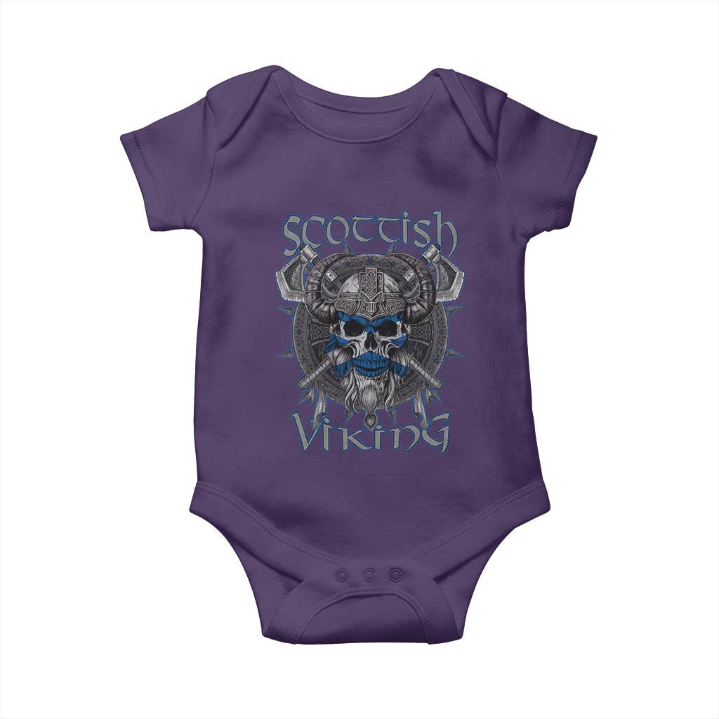 Scottish Viking Axes Celtic Knot Baby Onesie Scottish Flag TS11 Purple Print Your Wear