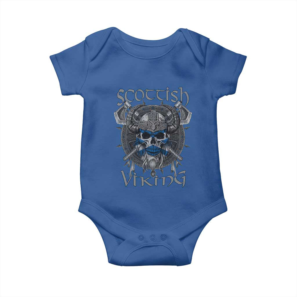 Scottish Viking Axes Celtic Knot Baby Onesie Scottish Flag TS11 Royal Blue Print Your Wear