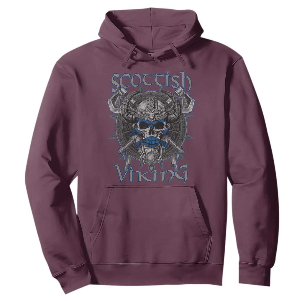 Scottish Viking Axes Celtic Knot Hoodie Scottish Flag TS11 Maroon Print Your Wear