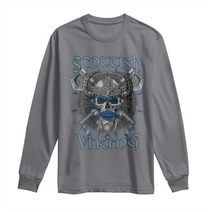 Scottish Viking Axes Celtic Knot Long Sleeve Shirt Scottish Flag TS11 Charcoal Print Your Wear