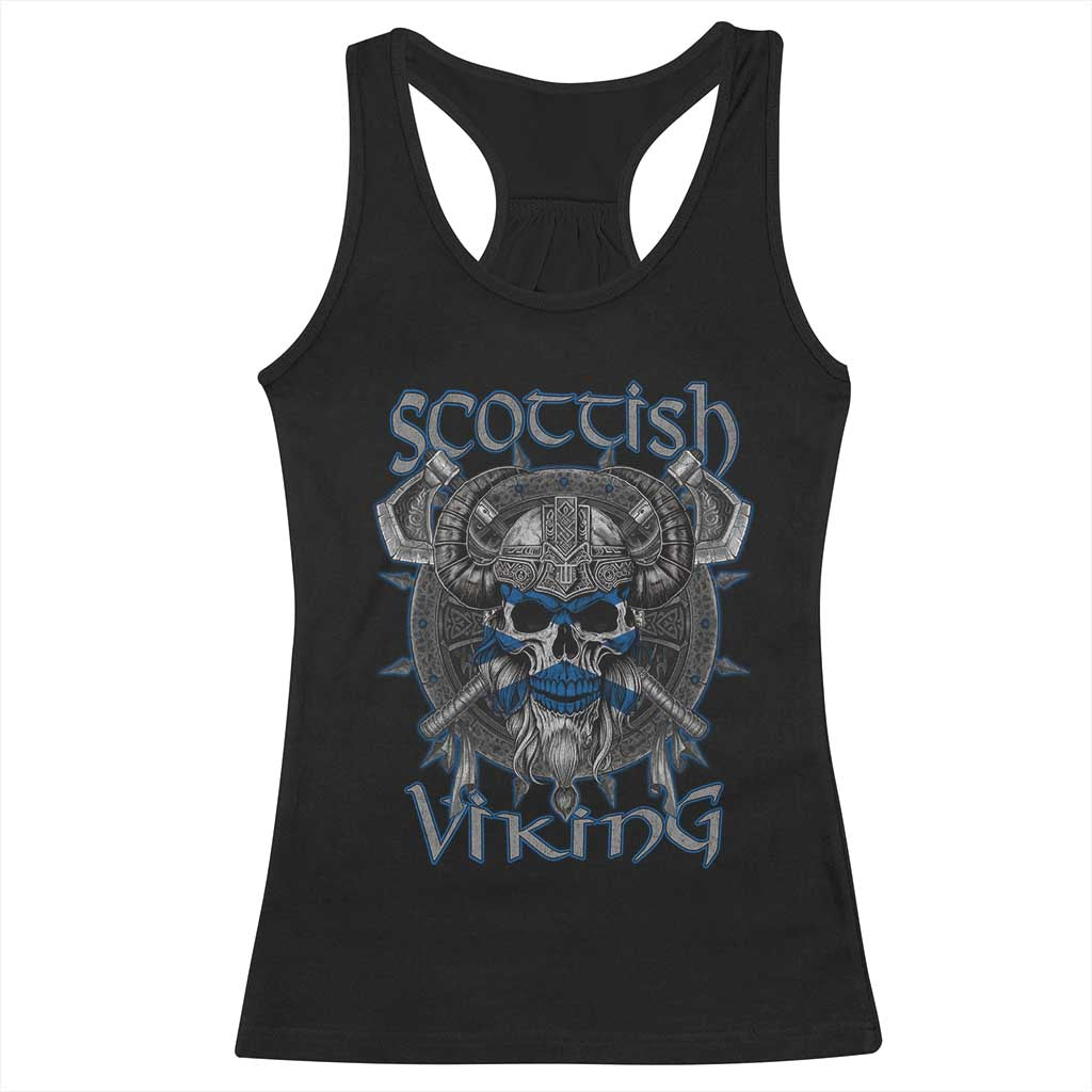 Scottish Viking Axes Celtic Knot Racerback Tank Top Scottish Flag TS11 Black Print Your Wear