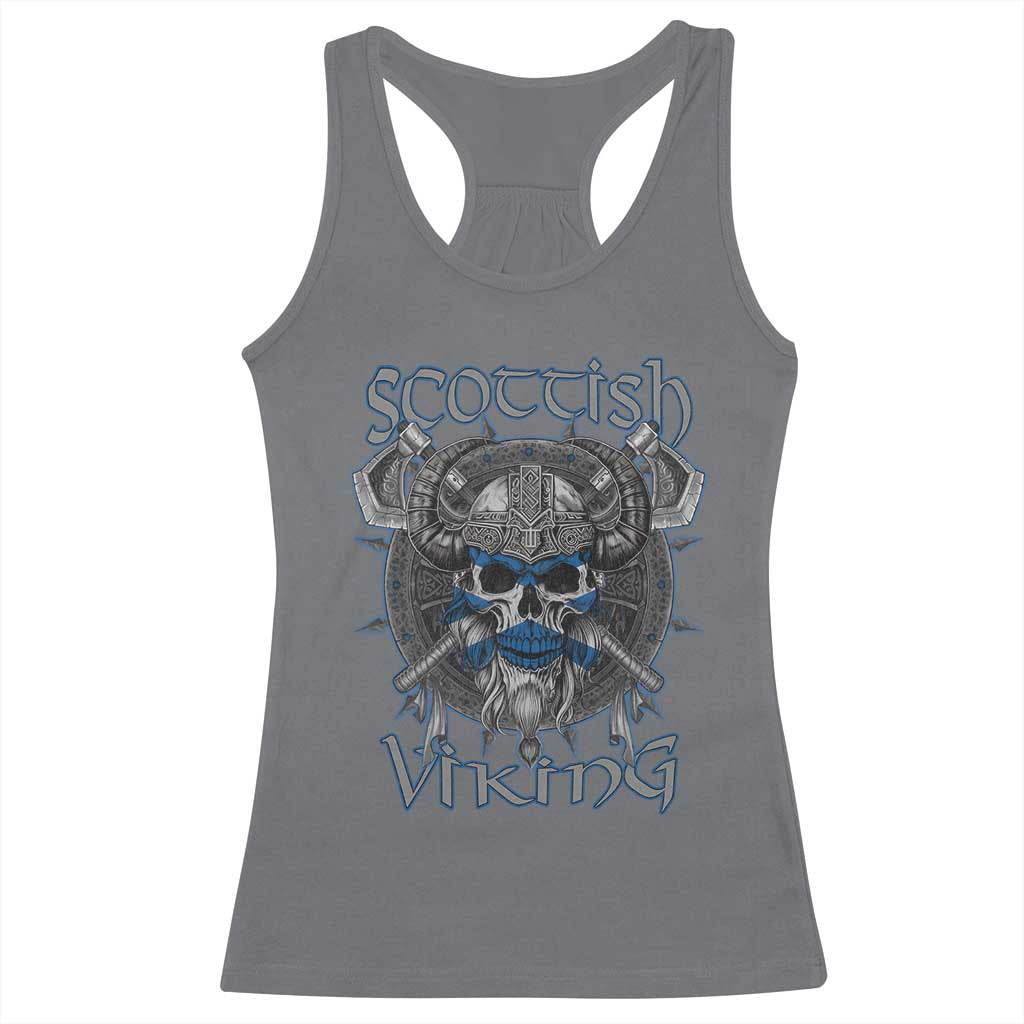 Scottish Viking Axes Celtic Knot Racerback Tank Top Scottish Flag TS11 Charcoal Print Your Wear