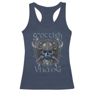 Scottish Viking Axes Celtic Knot Racerback Tank Top Scottish Flag TS11 Navy Print Your Wear