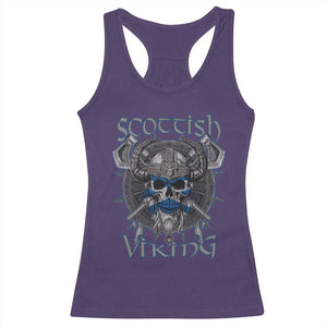 Scottish Viking Axes Celtic Knot Racerback Tank Top Scottish Flag TS11 Purple Print Your Wear