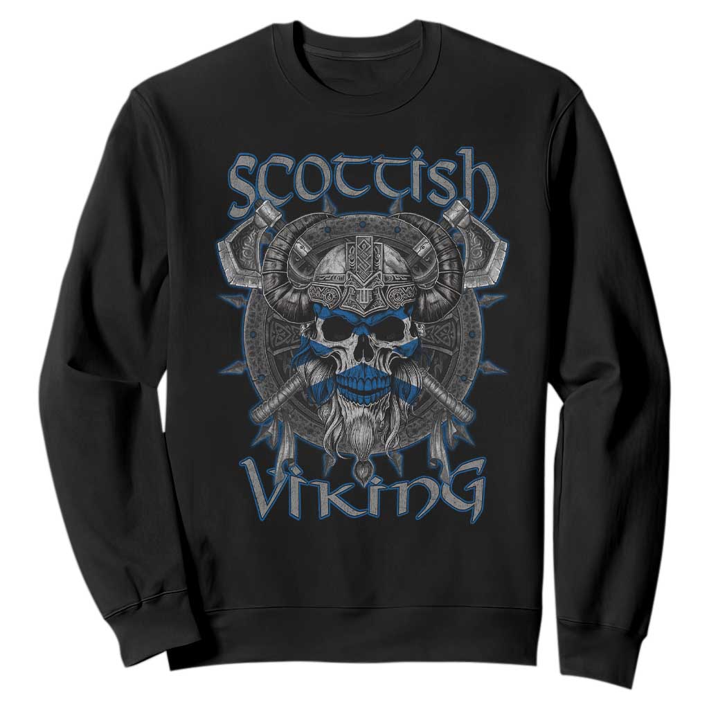Scottish Viking Axes Celtic Knot Sweatshirt Scottish Flag TS11 Black Print Your Wear