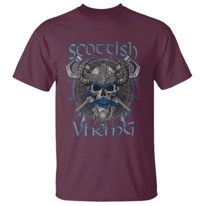 Scottish Viking Axes Celtic Knot T Shirt Scottish Flag TS11 Maroon Print Your Wear