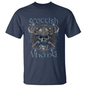 Scottish Viking Axes Celtic Knot T Shirt Scottish Flag TS11 Navy Print Your Wear