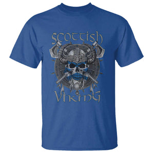 Scottish Viking Axes Celtic Knot T Shirt Scottish Flag TS11 Royal Blue Print Your Wear