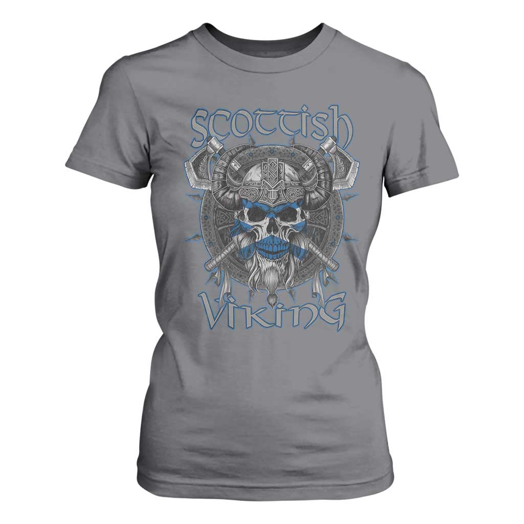 Scottish Viking Axes Celtic Knot T Shirt For Women Scottish Flag TS11 Charcoal Print Your Wear