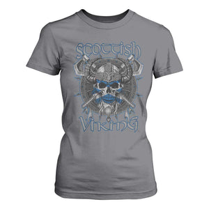 Scottish Viking Axes Celtic Knot T Shirt For Women Scottish Flag TS11 Charcoal Print Your Wear