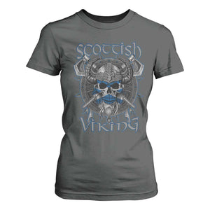Scottish Viking Axes Celtic Knot T Shirt For Women Scottish Flag TS11 Dark Heather Print Your Wear