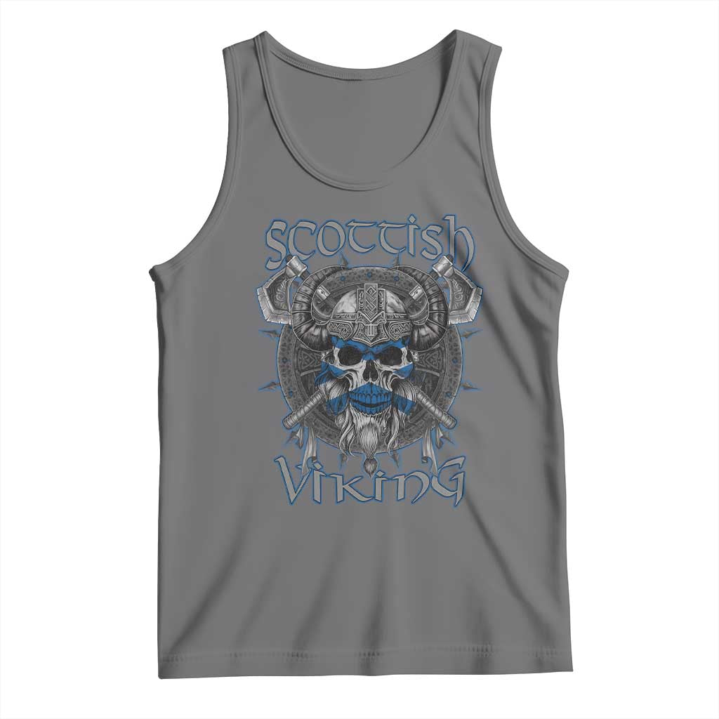 Scottish Viking Axes Celtic Knot Tank Top Scottish Flag TS11 Black Heather Print Your Wear