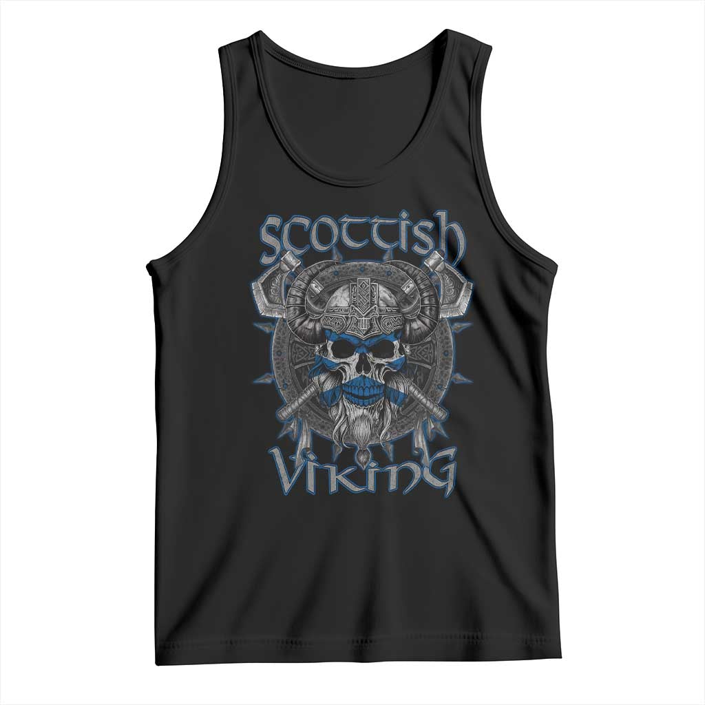 Scottish Viking Axes Celtic Knot Tank Top Scottish Flag TS11 Black Print Your Wear
