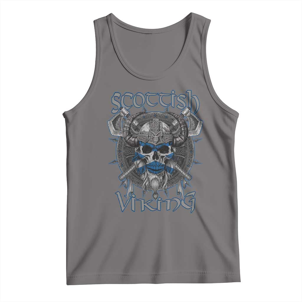 Scottish Viking Axes Celtic Knot Tank Top Scottish Flag TS11 Deep Heather Print Your Wear