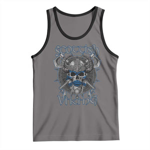 Scottish Viking Axes Celtic Knot Tank Top Scottish Flag TS11 Deep Heather Black Print Your Wear