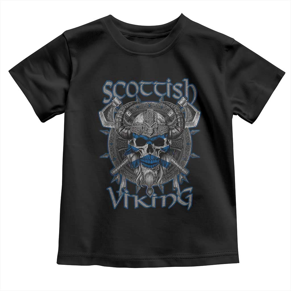 Scottish Viking Axes Celtic Knot Toddler T Shirt Scottish Flag TS11 Black Print Your Wear