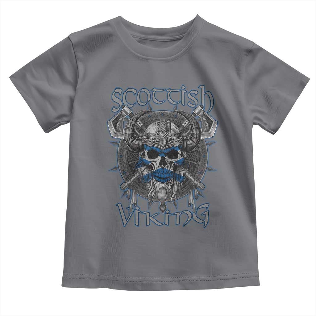 Scottish Viking Axes Celtic Knot Toddler T Shirt Scottish Flag TS11 Charcoal Print Your Wear