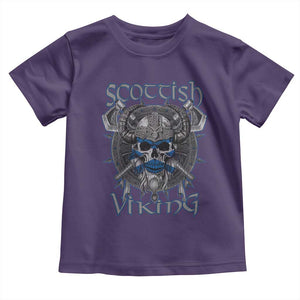 Scottish Viking Axes Celtic Knot Toddler T Shirt Scottish Flag TS11 Purple Print Your Wear