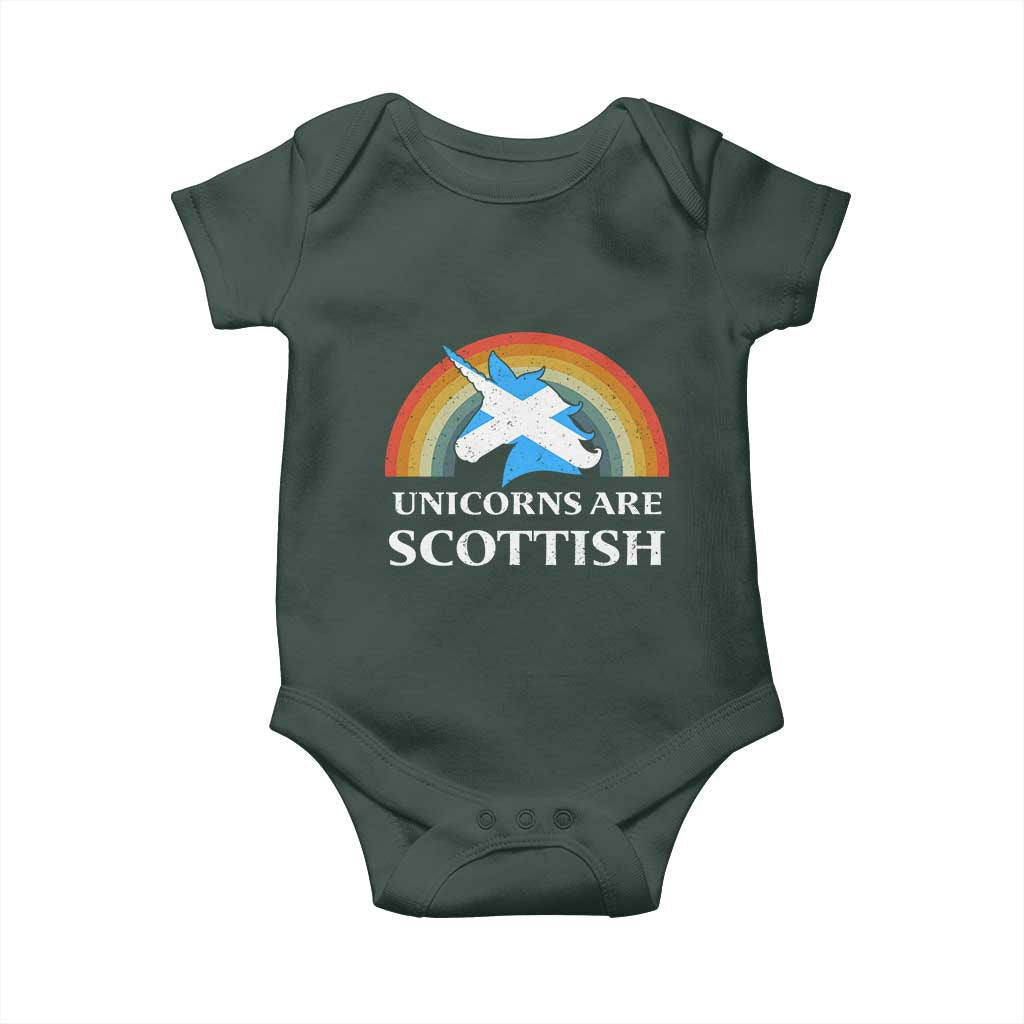 Funny Scotland Pride Unicorn Baby Onesie Unicorns Are Scottish Rainbow TS11 Print Your Wear