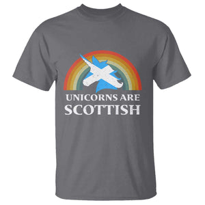 Funny Scotland Pride Unicorn T Shirt Unicorns Are Scottish Rainbow TS11 Charcoal Print Your Wear