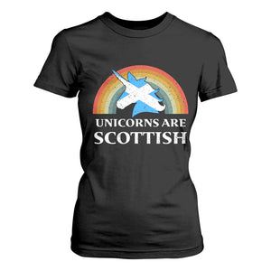 Funny Scotland Pride Unicorn T Shirt For Women Unicorns Are Scottish Rainbow TS11 Black Print Your Wear
