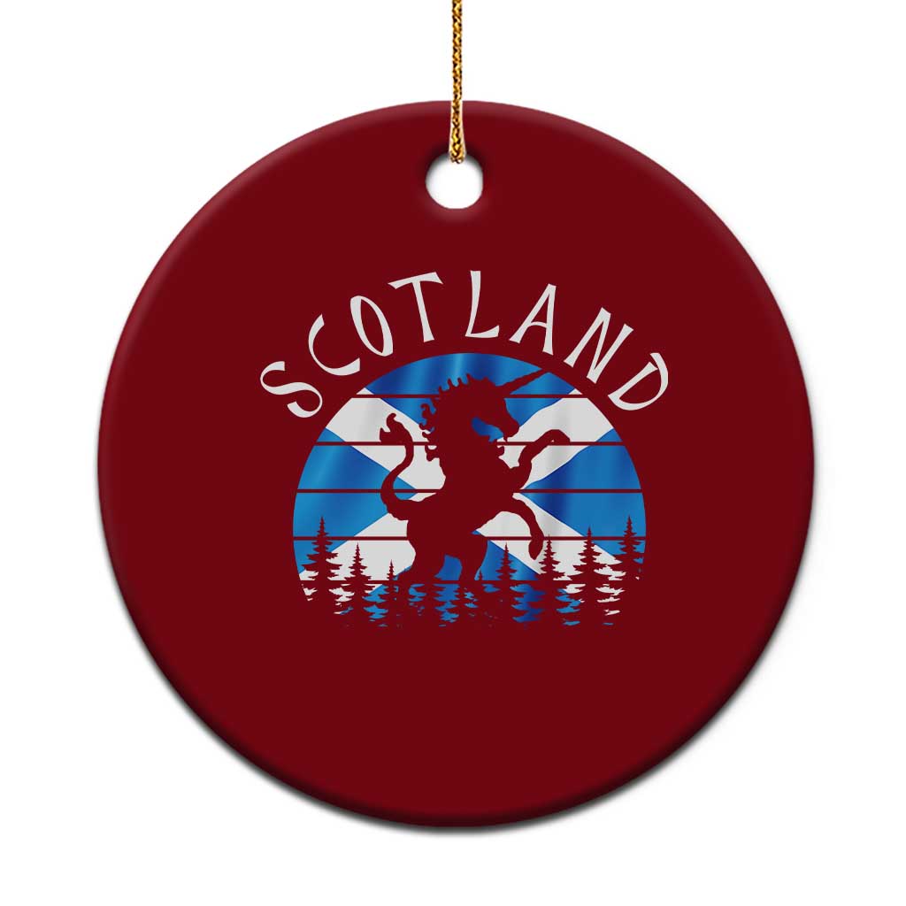Funny Scotland Unicorn Scottish Flag Saltire Ceramic Ornament TS11 1pc Red Print Your Wear