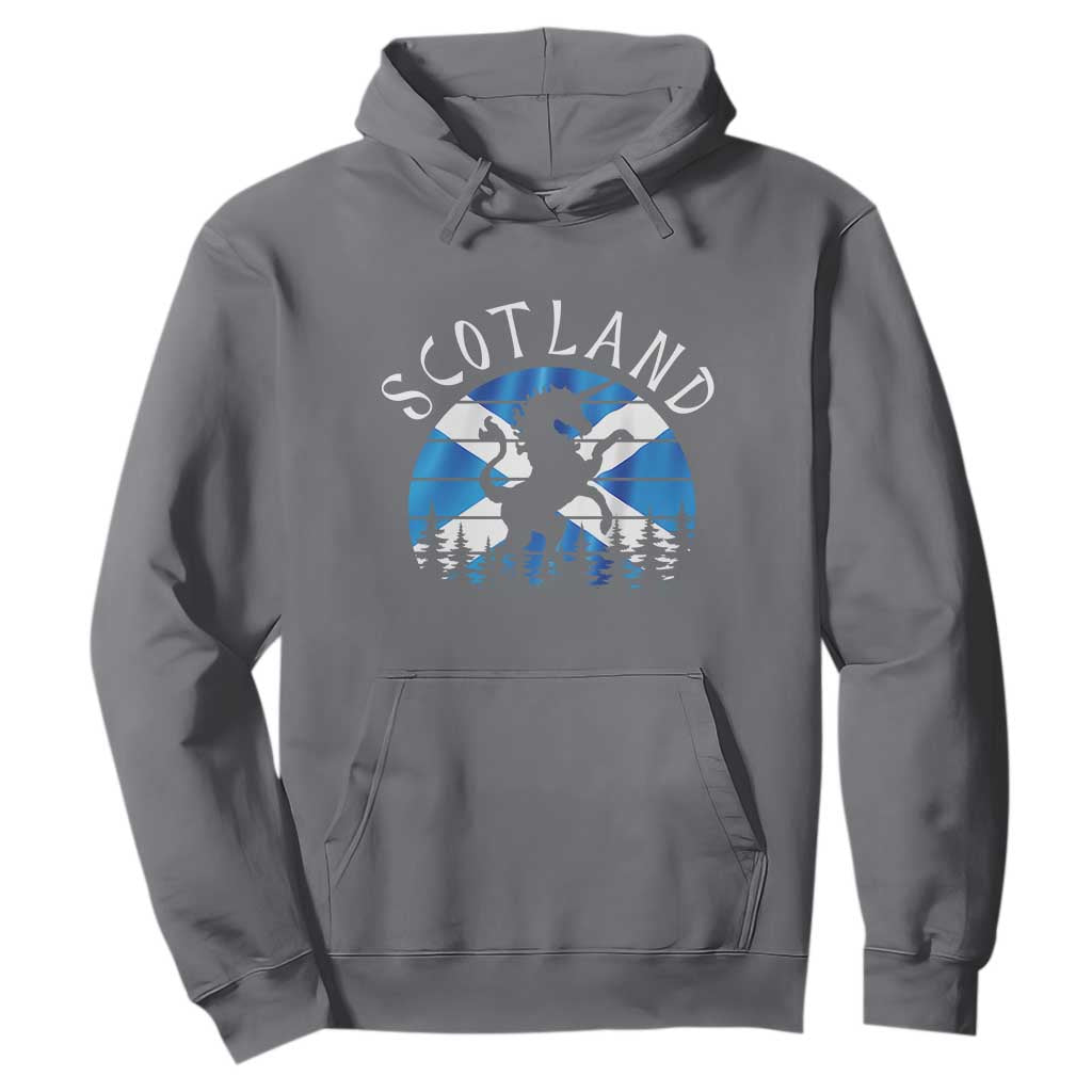 Funny Scotland Unicorn Scottish Flag Saltire Hoodie TS11 Charcoal Print Your Wear