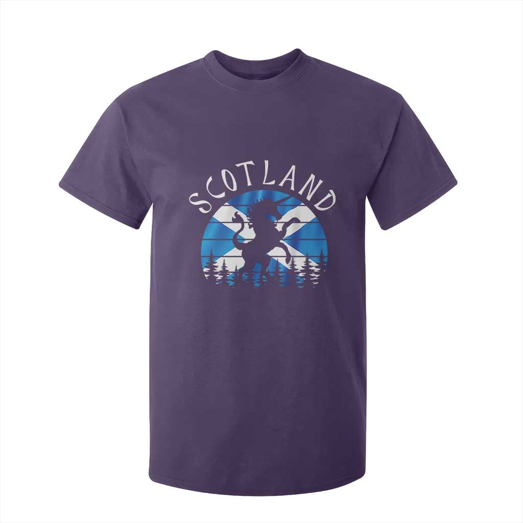Funny Scotland Unicorn Scottish Flag Saltire T Shirt For Kid TS11 Purple Print Your Wear
