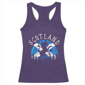 Funny Scotland Unicorn Scottish Flag Saltire Racerback Tank Top TS11 Purple Print Your Wear
