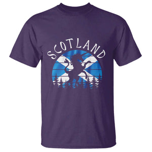 Funny Scotland Unicorn Scottish Flag Saltire T Shirt TS11 Purple Print Your Wear