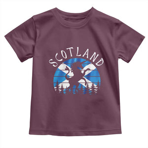 Funny Scotland Unicorn Scottish Flag Saltire Toddler T Shirt TS11 Maroon Print Your Wear