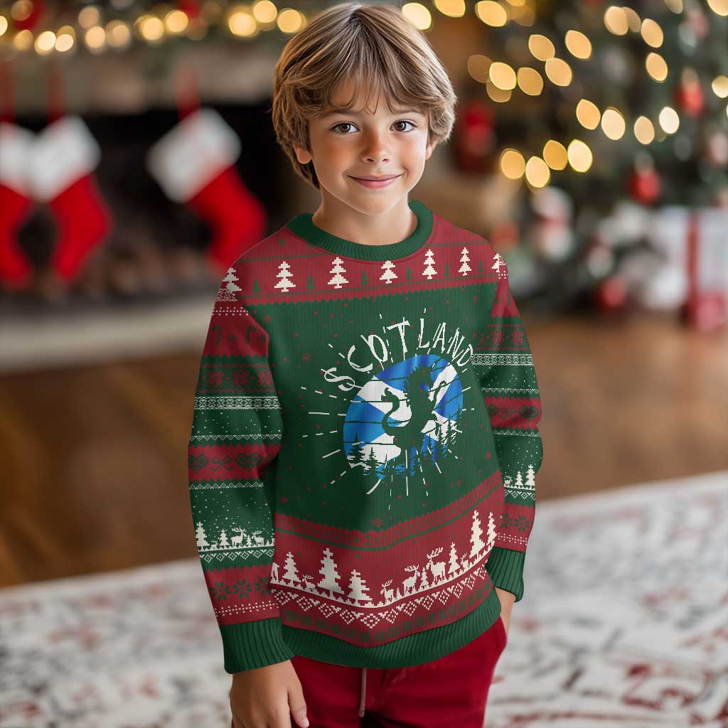 Funny Scotland Unicorn Scottish Flag Saltire Ugly Christmas Sweater TS11 Christmas Print Your Wear
