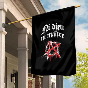 Ni Dieu Ni Maitre No God No Masters Garden Flag Anarchy Symbol TS11 Print Your Wear