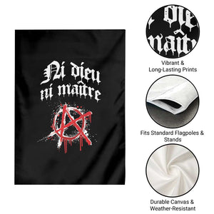 Ni Dieu Ni Maitre No God No Masters Garden Flag Anarchy Symbol TS11 Print Your Wear