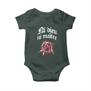 Ni Dieu Ni Maitre No God No Masters Baby Onesie Anarchy Symbol TS11 Print Your Wear