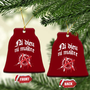Ni Dieu Ni Maitre No God No Masters Ceramic Ornament Anarchy Symbol TS11 Print Your Wear
