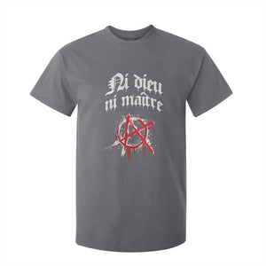 Ni Dieu Ni Maitre No God No Masters T Shirt For Kid Anarchy Symbol TS11 Charcoal Print Your Wear