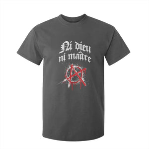 Ni Dieu Ni Maitre No God No Masters T Shirt For Kid Anarchy Symbol TS11 Dark Heather Print Your Wear