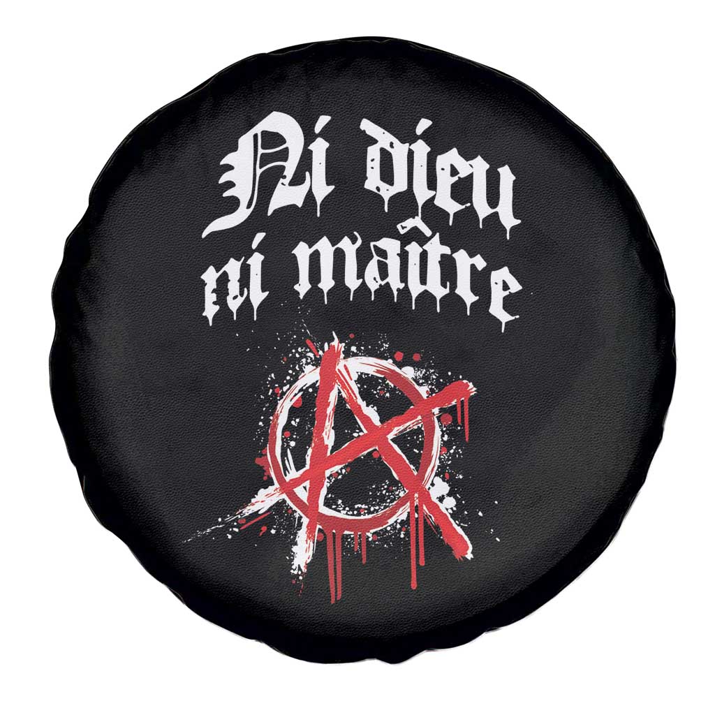 Ni Dieu Ni Maitre No God No Masters Spare Tire Cover Anarchy Symbol TS11 Print Your Wear