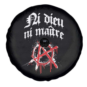 Ni Dieu Ni Maitre No God No Masters Spare Tire Cover Anarchy Symbol TS11 Print Your Wear