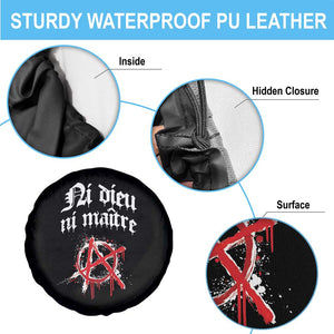 Ni Dieu Ni Maitre No God No Masters Spare Tire Cover Anarchy Symbol TS11 Print Your Wear