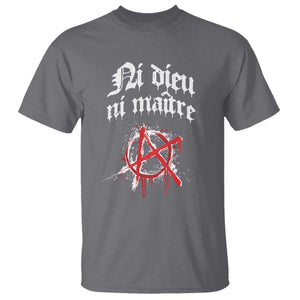 Ni Dieu Ni Matre No God No Masters T Shirt Anarchy Symbol TS11 Charcoal Print Your Wear
