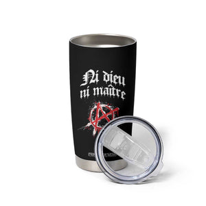 Ni Dieu Ni Maitre No God No Masters Tumbler Cup Anarchy Symbol TS11 Print Your Wear