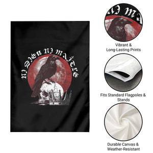 Ni Dieu Ni Maitre No God No Masters Garden Flag Raven Skull TS11 Print Your Wear