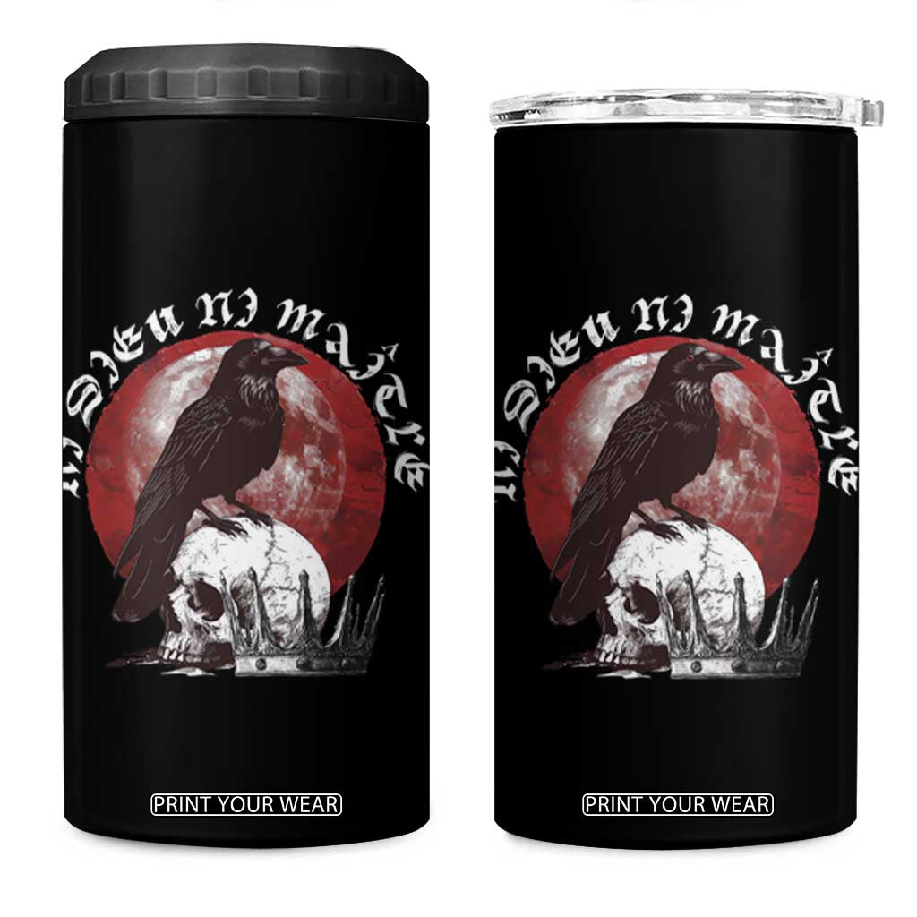 Ni Dieu Ni Maitre No God No Masters 4 in 1 Can Cooler Tumbler Raven Skull TS11 One Size: 16 oz Black Print Your Wear