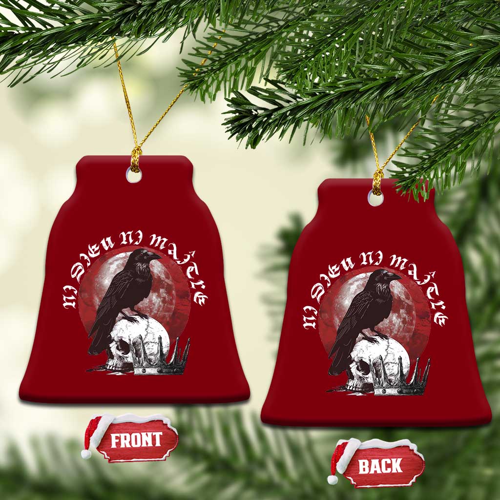 Ni Dieu Ni Maitre No God No Masters Ceramic Ornament Raven Skull TS11 Print Your Wear