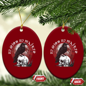 Ni Dieu Ni Maitre No God No Masters Ceramic Ornament Raven Skull TS11 Print Your Wear